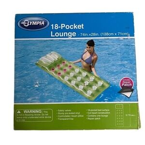 Olympia Swim 18‎ Pocket Lounge Inflatable Pool Float 74in x 28in